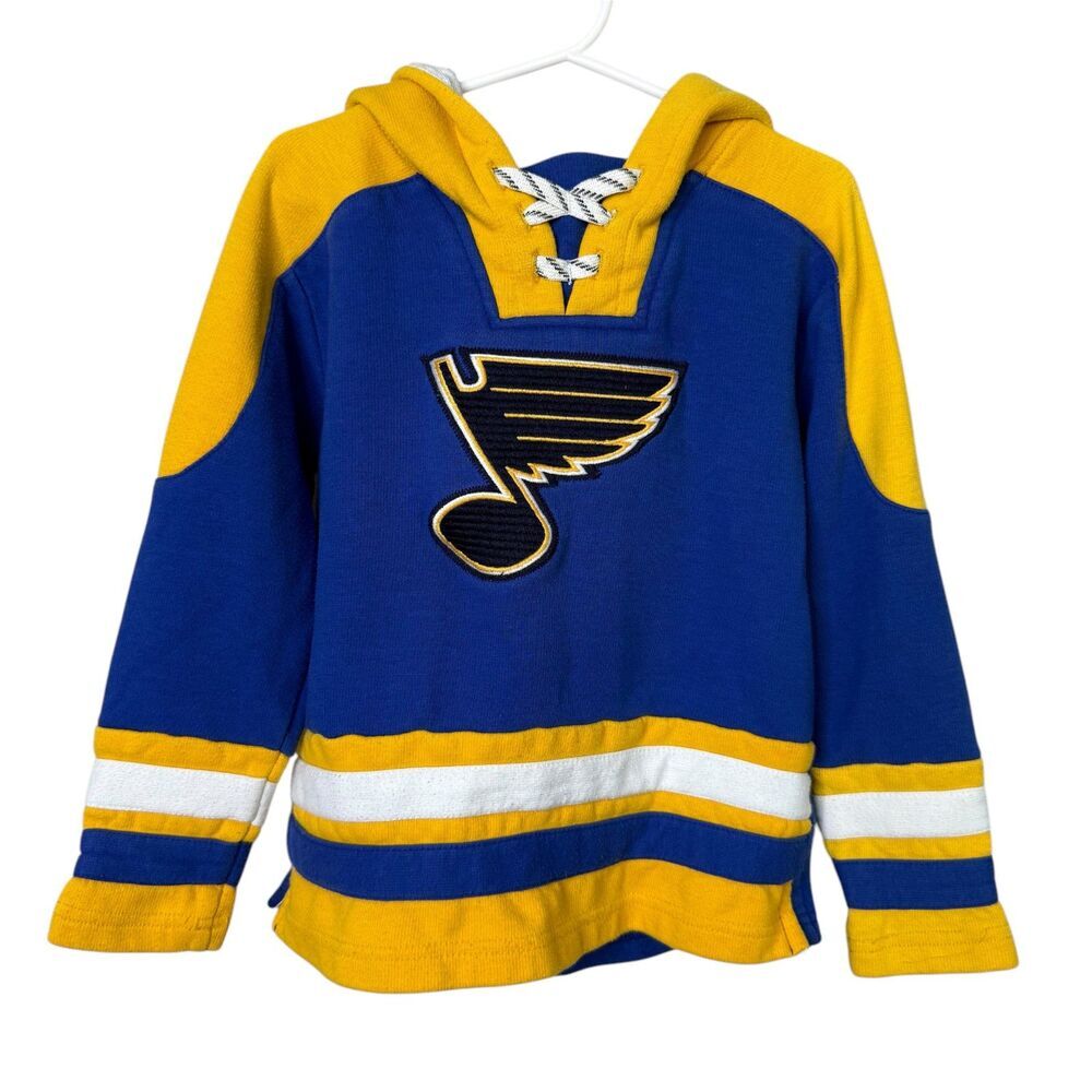NHL Kids St Louis Blues Hooded Sweatshirt Hoodie Unisex Youth M 5/6 Sportswear‎